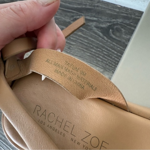 Rachel Zoe "Tatum" Tan Strappy Platform Sandals, Size 9M - Picture 5 of 6